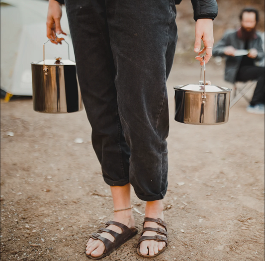 PRIMUS Campfire 3L Stainless Steel Pot – Compact Camping Cooking Pot, Open Fire & Stove Compatible, Durable 18/8 Steel Stock Pot with Lid & Handle