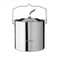 PRIMUS Campfire 5L Stainless Steel Pot – Large Camping Cooking Pot, Open Fire & Stove Compatible, Durable 18/8 Steel Stock Pot with Lid & Handle for Outdoor Cooking