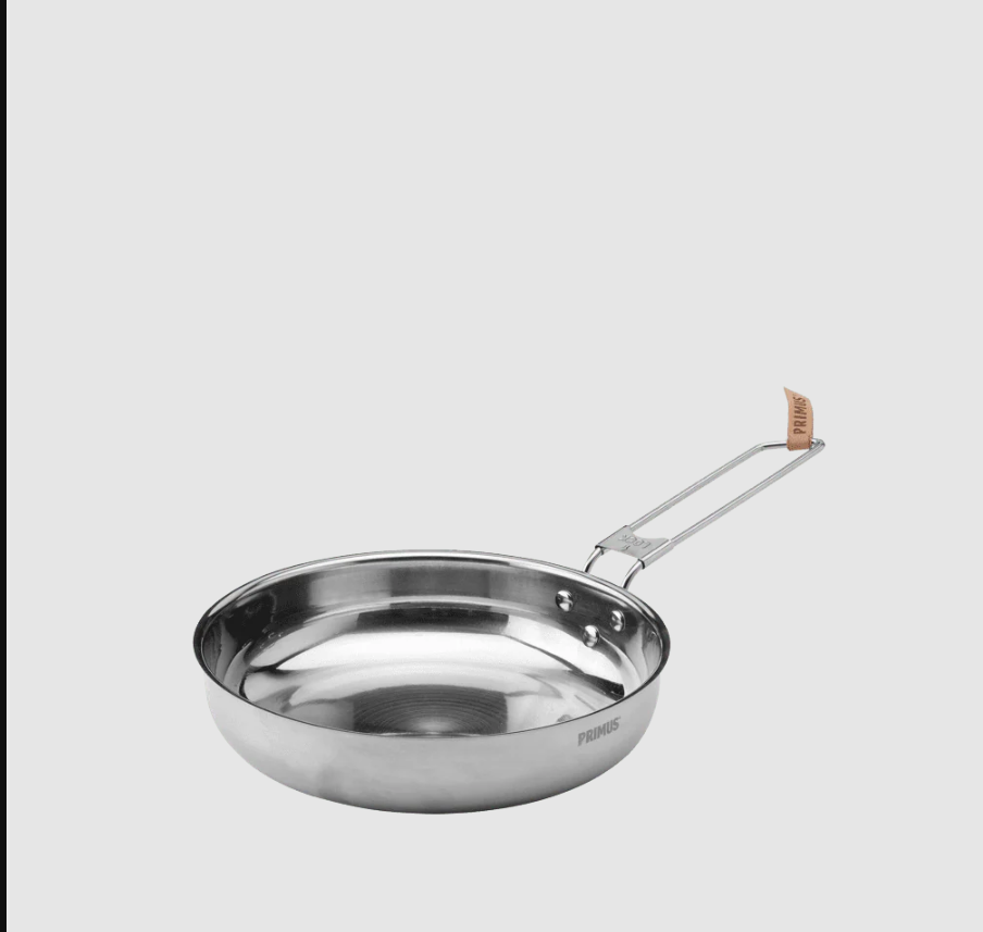 PRIMUS Campfire Stainless Steel Cookset Large – Camping Cookware Set with 3L Pot, 1.8L Pot & 21cm Frying Pan, Open Fire & Stove Compatible, Durable 18/8 Steel Kit